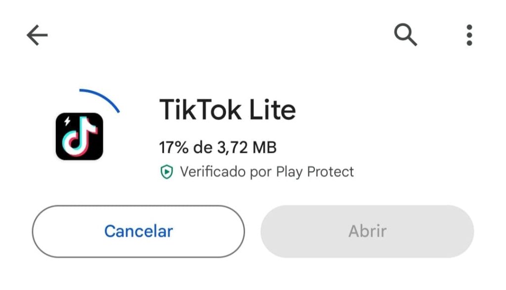 Como baixar e instalar o TikTok Lite passo 4