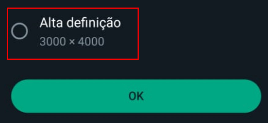 Como ativar o envio de mídias em alta qualidade no WhatsApp passo 3