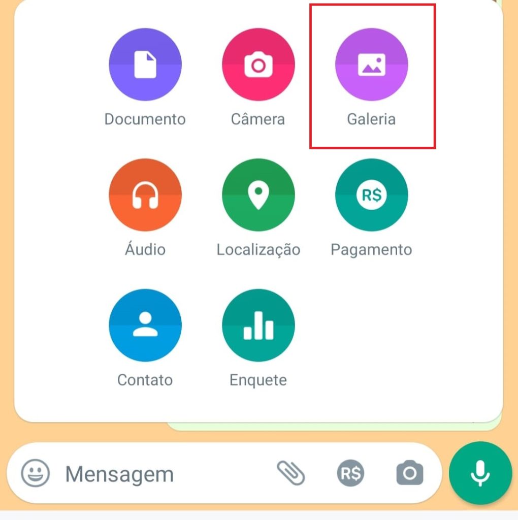 Como enviar imagens em Alta Qualidade usando o novo recurso do WhatsApp passo 2