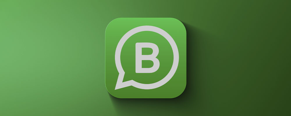 logo do WhatsApp Business sobre um fundo verde escuro