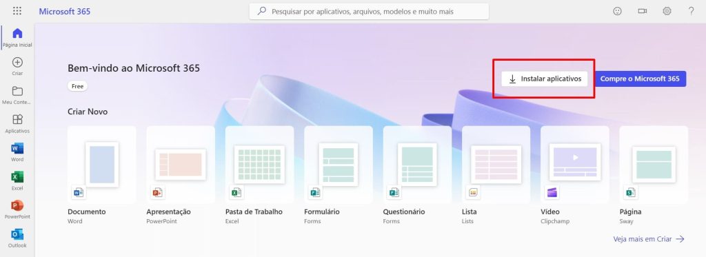 como reinstalar o Pacote Office no seu computador passo 3