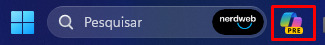 Copilot configurado na barra de tarefas do Windows
