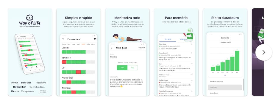 Way of Life: habit tracker, app para acompanhar novos hábitos