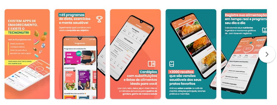 Tecnonutri: Encontre sua dieta, app para cuidar do peso e nutrição