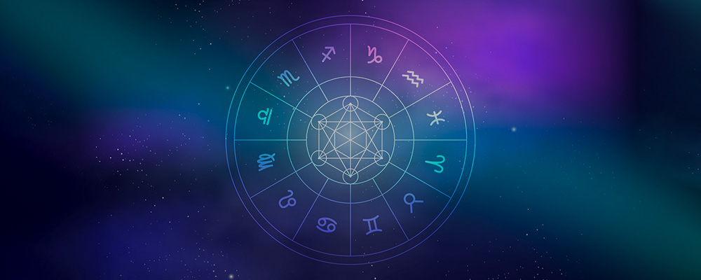roda astrológica com todos os signos do zodíaco