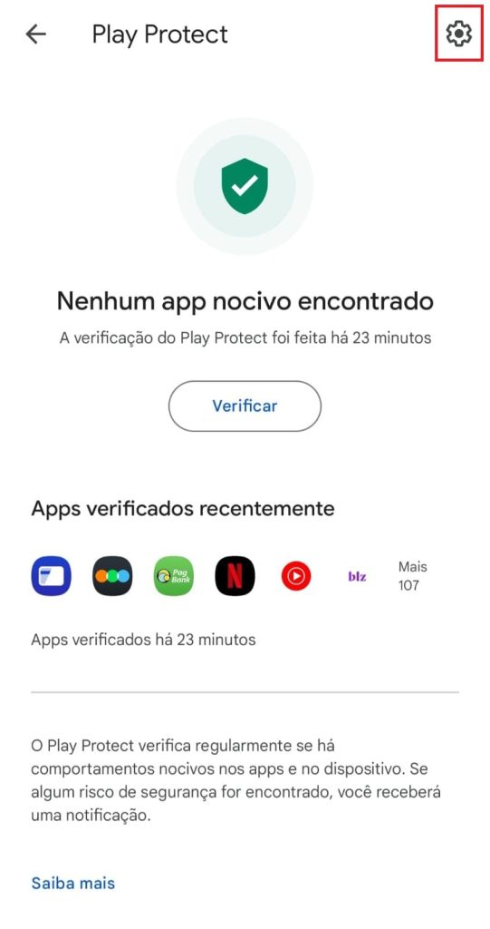 Como ativar ou desativar o Google Play Protect do aparelho passo 3.2