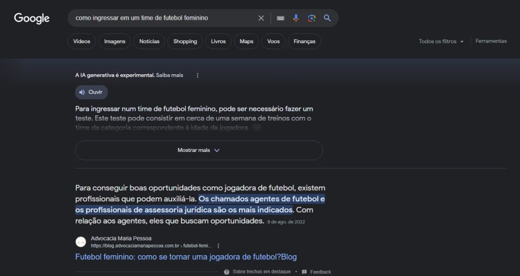 Como usar IA nas buscas do Google passo 4