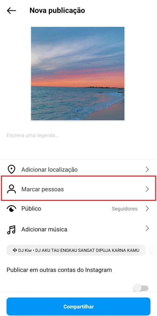 Como criar uma publicação colaborativa no Instagram passo 6