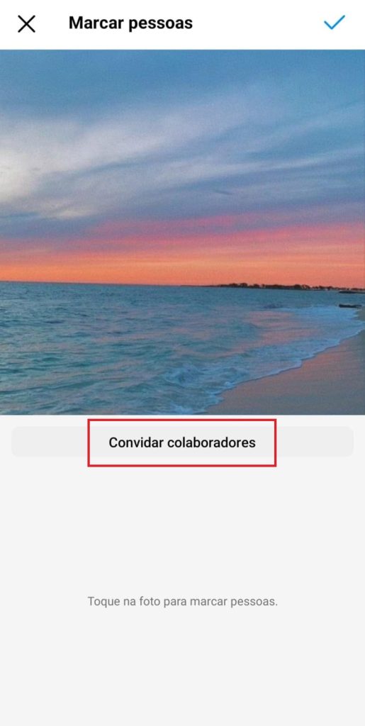 Como criar uma publicação colaborativa no Instagram passo 7