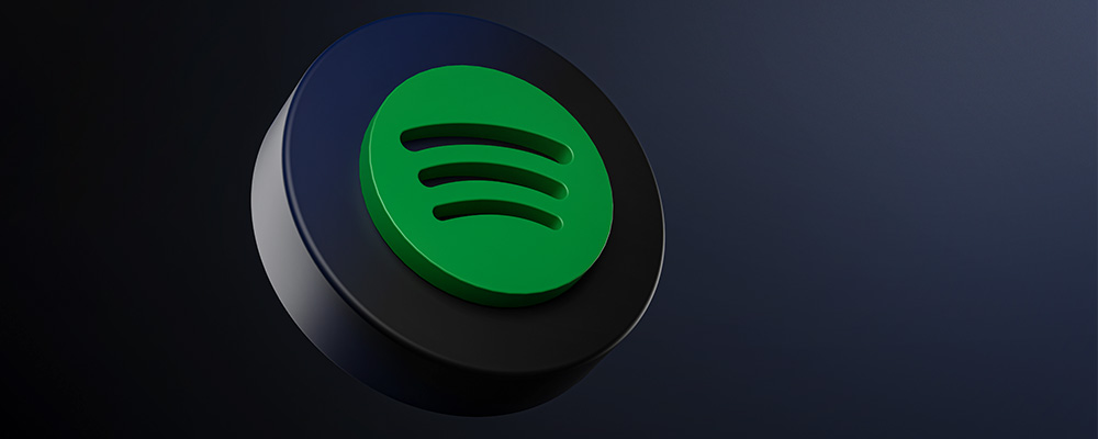 logo do Spotify sobre um fundo escuro