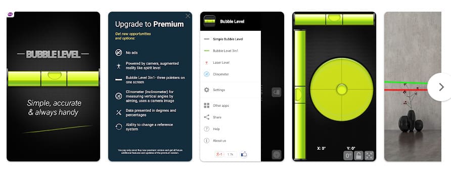 Nível de bolha, app para ajudar com a reforma da casa