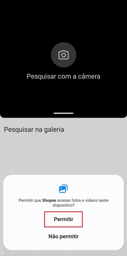 Como fazer busca por imagem na Shopee passo 3