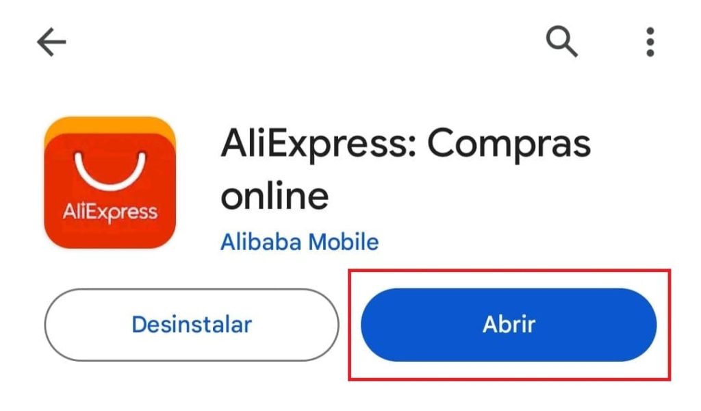 Como fazer busca por imagem no AliExpress passo 1