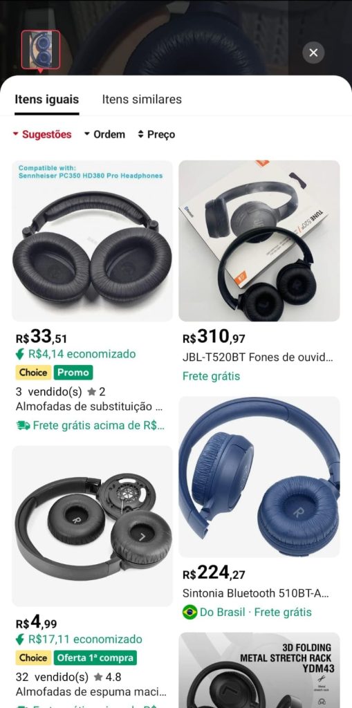 Como fazer busca por imagem no AliExpress passo 5