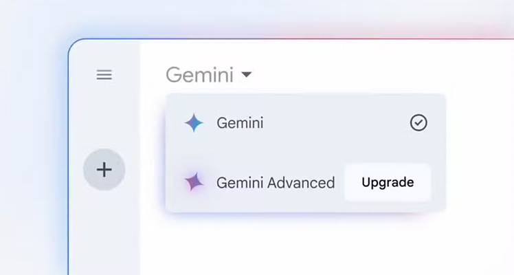 Opção de upgrade para Premium no Google Gemini.