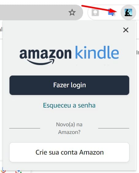 Como enviar documentos para o Kindle pelo Google Chrome passo 2.