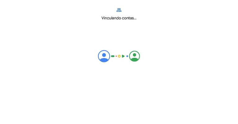 Vinculação de contas no Google Family Link.