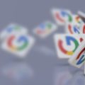 Vários ícones do Google em 3D.