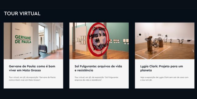 Pinacoteca de São Paulo (Brasil) oferecce tour online.