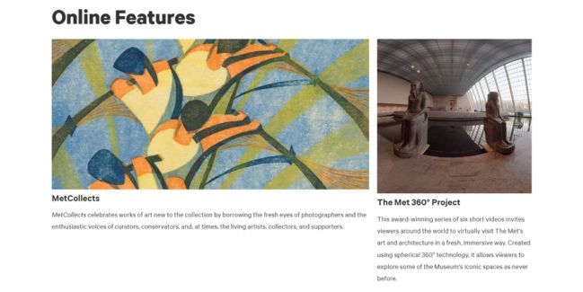 The Metropolitan Museum of Art (Nova York, EUA) oferece tour online.
