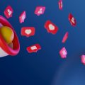 Megafone atraindo novos seguidores para o Instagram.