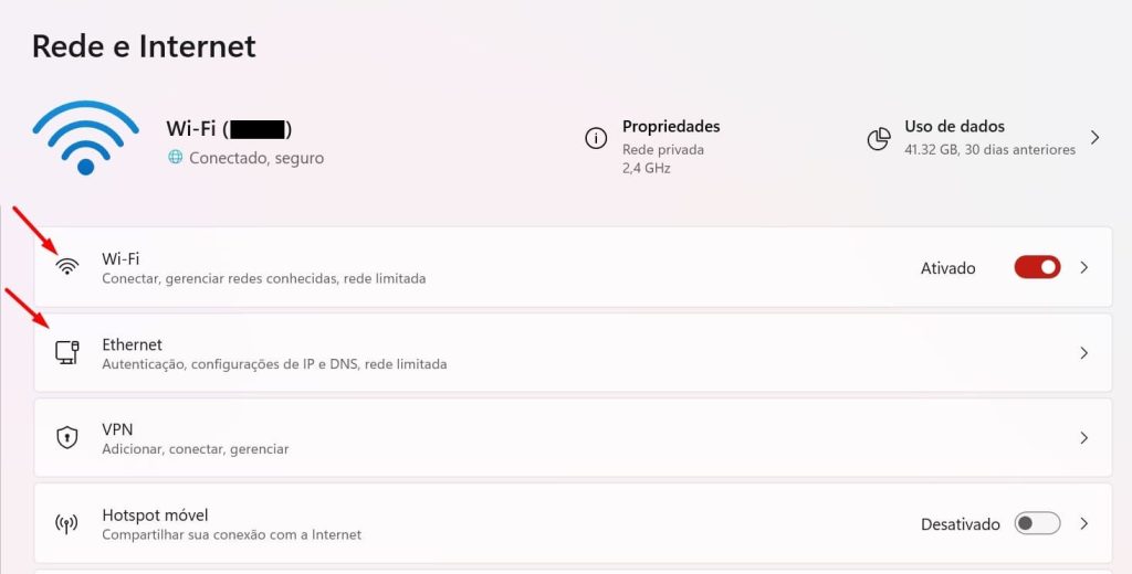 Como configurar o DNS no Windows 11 - passo 2.