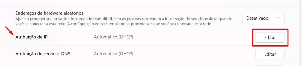 Como configurar o DNS no Windows 11 - passo 3.