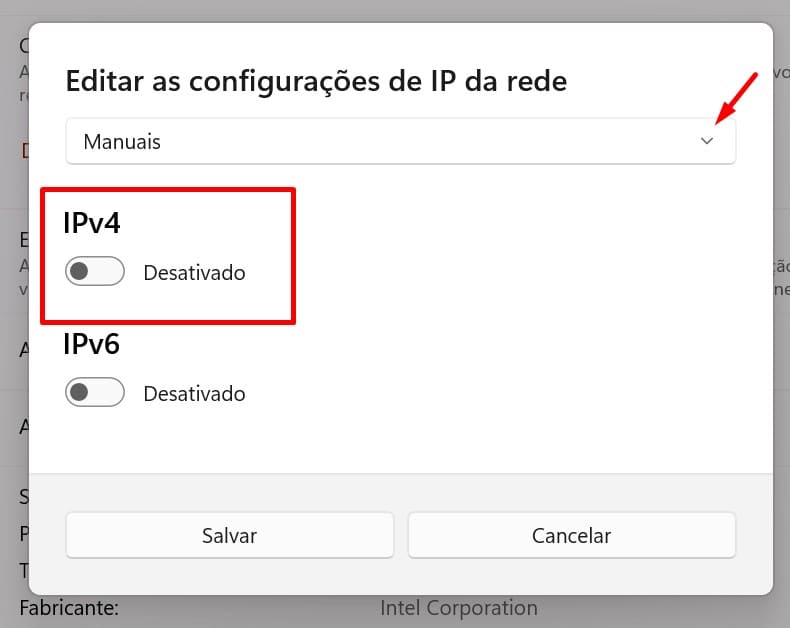 Como configurar o DNS no Windows 11 - passo 4.