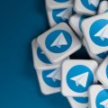 Vários ícones em 3D do Telegram.