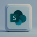 Logo do Microsoft SharePoint sobre um fundo claro.