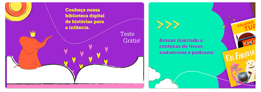 Bamboleio, app de leitura para criança.