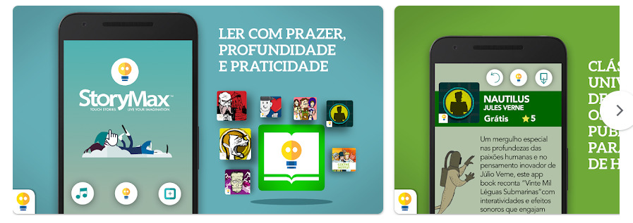 StoryMax, app de leitura para criança.