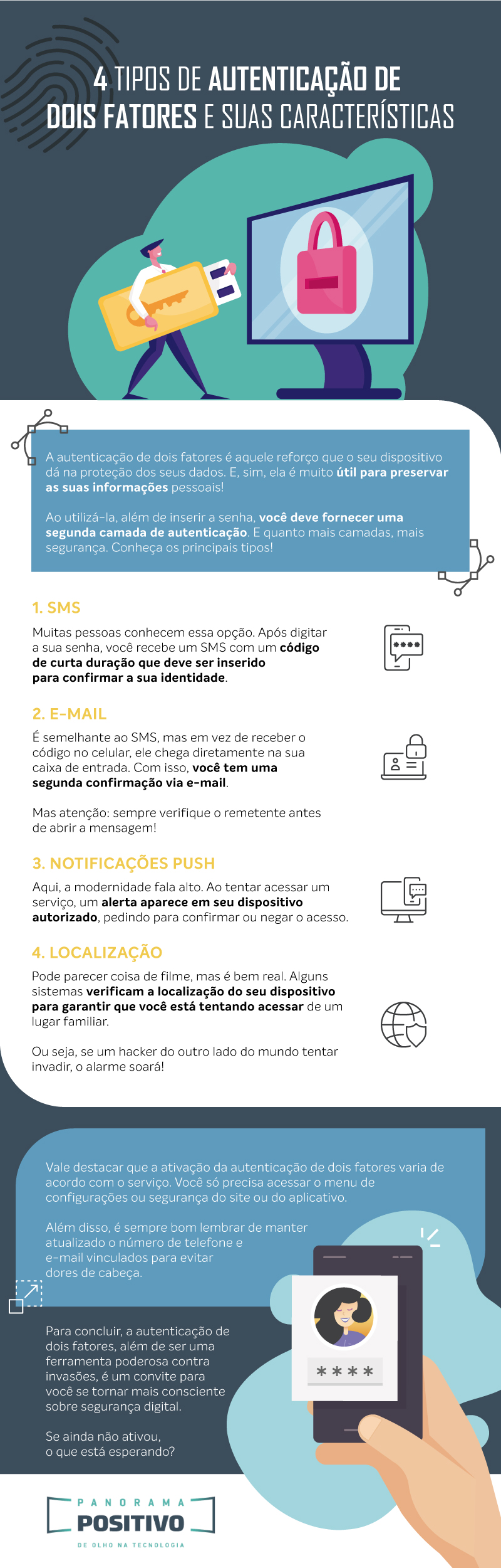 4 tipos de autenticação de dois fatores e suas características