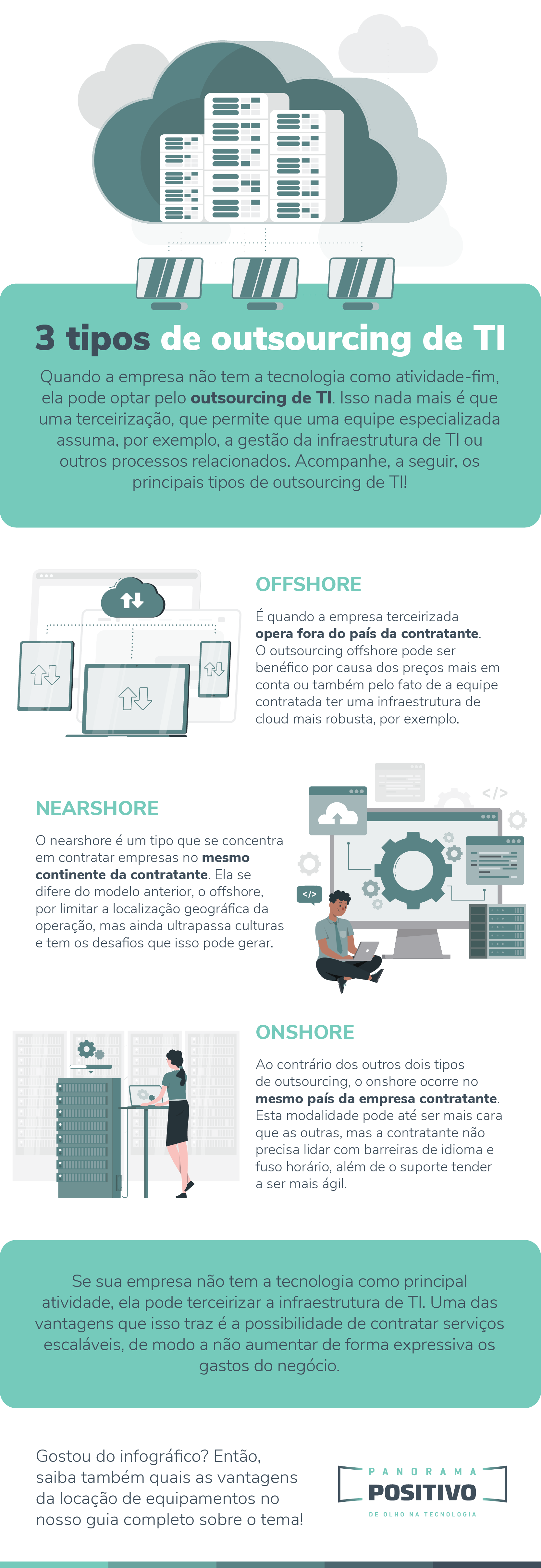 3 tipos de outsourcing de TI