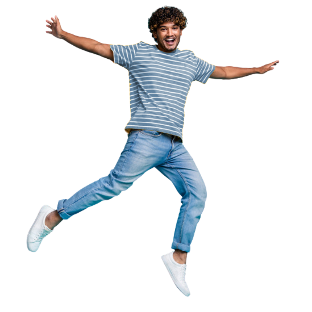 Imagem de um homem feliz